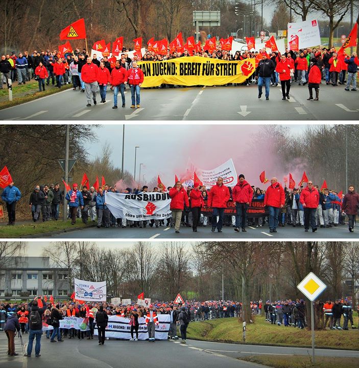 Vorwärts Kolleginnen und Kollegen! Solidarität!…