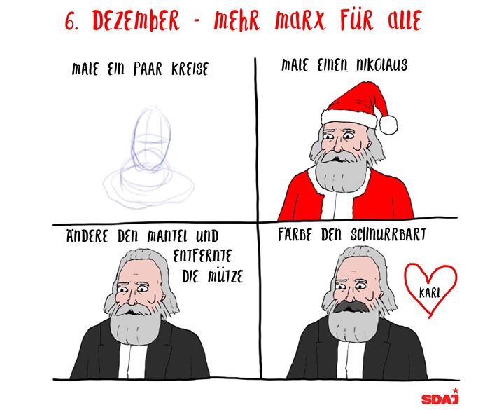 Wer hat heute morgen den schönsten Schoko-Marx in seinem Schuh gefunden?