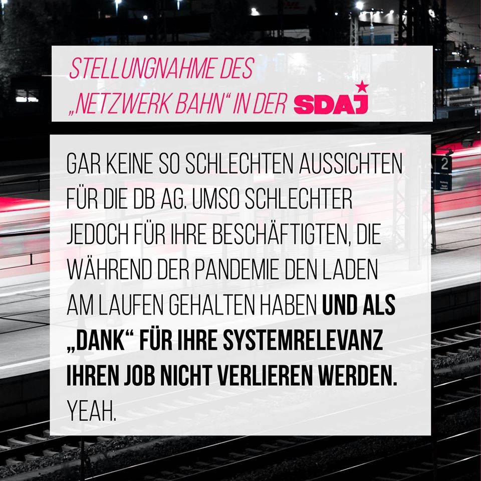 Stellungnahme des „Netzwerk Bahn“ in der SDAJ anlässlich der vorgezogenen Tarifv…